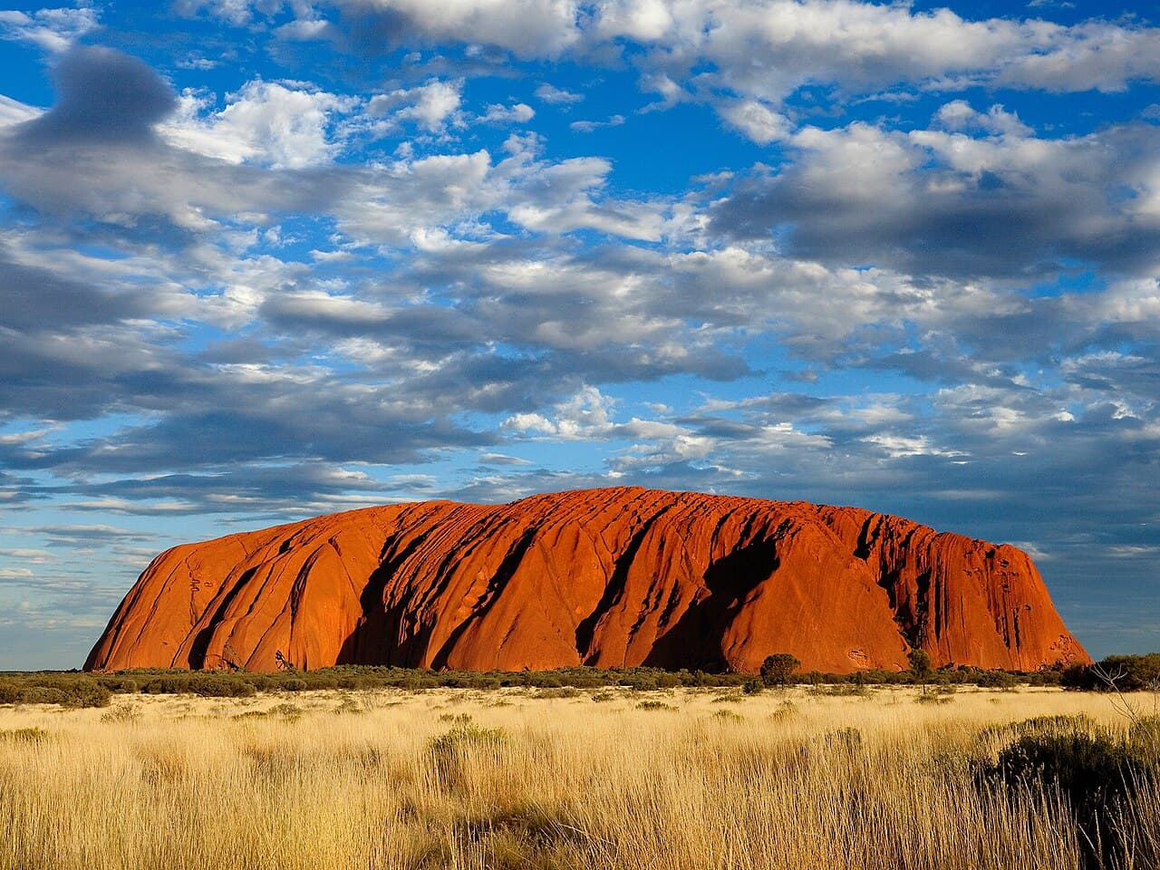 Uluru rising from the red desert at the heart of the Northern Territory